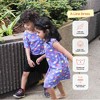Ola! Otter A-Line dress - Fuzzy Fishes-Blue - 4 of 4