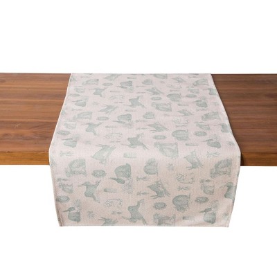 Transpac Fabric Table Runner Bunnies Home Decorations Easter