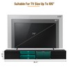 Modern TV Stand for 105" TV with LED Light, Wood TV Storage Cabinet with Glass Doors, Entertainment Center with 2 Drawers and APP Controlled - 3 of 4