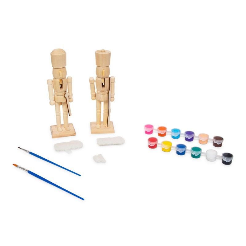 Toynk Paint Your Own 7-Inch Wooden Nutcracker Figure Craft Kit | Set of 2, 2 of 10