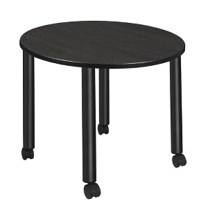 Kee Round Breakroom Dining Table with Mobile Legs - Regency - 1 of 4