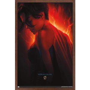 Trends International DC Comics Movie The Flash - Supergirl One Sheet Framed Wall Poster Prints - 1 of 4