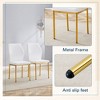 PAGED Luxury Dining Chairs Set of 6 Vertical Stripe Back Dining Room Chairs with Metal Legs for Dining Room, Kitchen - 4 of 4