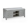 45" Middlebury Wood Storage Bench with Cushion Gray - Alaterre Furniture: Upholstered, Shelf, Modern Style - 2 of 4