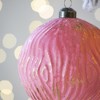 NAYSAYE Party Decoration and Accessories Glass Christmas Ball Ornaments Set of 4 for Christmas Tree Decors, Red, 4.7"*4.7"*0.11" - 3 of 4