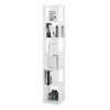 6-Tier Rotating Vertical Bookshelf with Acrylic Panels and Anti-Tip Base for Study Corners and Small Apartments-3irtyhousy - 3 of 4