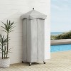 34gal Grady Steel Deck Box Gray/Matte Black - Crosley: Wheeled Poolside Towel & Toy Organizer, Weather-Resistant - image 4 of 4