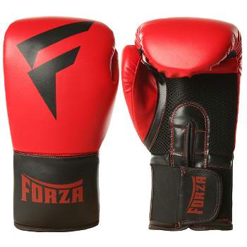 Forza Sports Vinyl Boxing Training Gloves - Red/Black