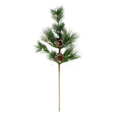 Northlight 24" Frosted Long Pine Needle and Pine Cone Artificial Christmas Spray