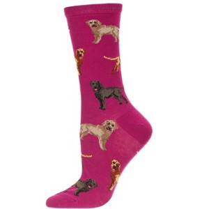 Memoi Lovely Labradors Bamboo Blend Crew Sock - 1 of 3