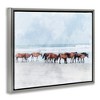 Stupell Industries Horse Herd Grazing Beach Shore Black Framed Floater Canvas Wall Art - 3 of 4