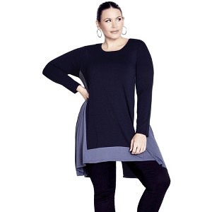 Avenue Women's Plus Size Elsa Tunic - 1 of 4