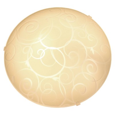 Elegant Swirl Glass 10" Flush Mount Ceiling Light in White