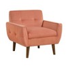 Okak Modern Accent Chair 1pc Living Room Chair with Velvet Upholstered Back Tufted Armchair Reading Leisure Chair with Padded Seat and Back - 4 of 4