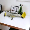 HomeRoots 4" Yellow and Gray Metal Hand Painted P-47D Thunderbolt Model Airplane - 2 of 4