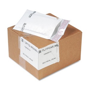 Sealed Air Jiffy TuffGard Self-Seal Cushioned Mailer Side Seam #000 4x8 WE 25/Carton 49678 - 1 of 2