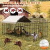 Walk-in Metal Chicken Coop, Heavy Duty Galvanized Steel Poultry Cage with Protective Cover,Waterproof Outdoor Enclosure for Farm Yard - 4 of 4