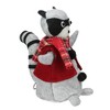 Roman 7" Animated Gray and Flannel Raccoon Tabletop Christmas Decoration - image 2 of 3