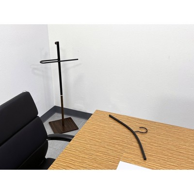 Kumo Black Metal Valet Stand with Removable Hanger
