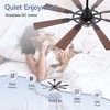 Airsurfer 52" Matte Black Ceiling Fan with Silent Reversible Motor, 8 Plywood Blades & Compatible with 2 E12 Bulbs - 4 of 4