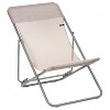 Lafuma Maxi Transat 4 Position Recline, Lockable Angle Folding Outdoor Camping Steel Batyline Mesh Sling Lounge Chair, Magnolia (2 Pack) - 2 of 4
