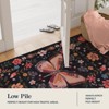 Lahome Modern Butterfly Floral Short Pile Velvet Rectangular Indoor Area Rug - 2 of 4