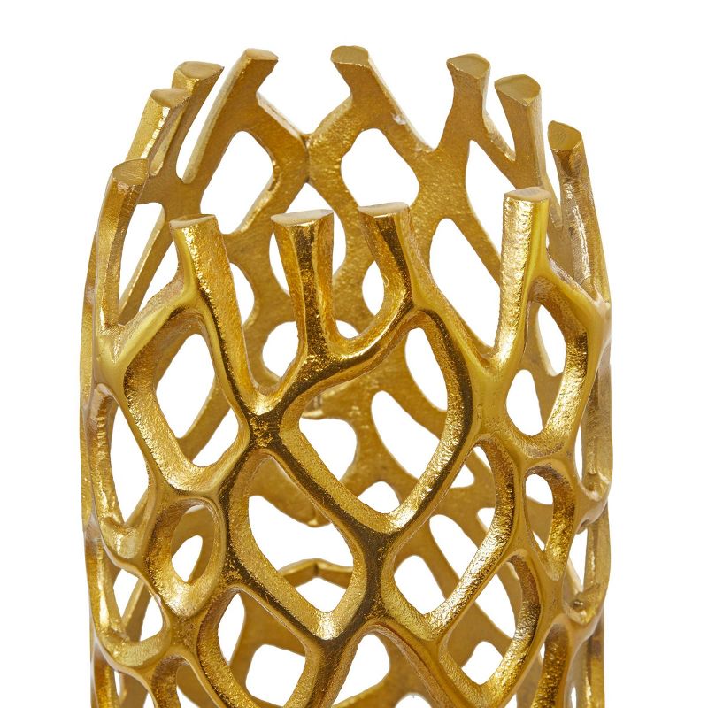 40&#39;&#39; x 10&#39;&#39; Aluminum Coral Vase Gold - Olivia &#38; May, 3 of 7