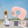 Unique Bargains Inflatable Travel Pillow Press to Inflate for Airplane Train Office - 2 of 4