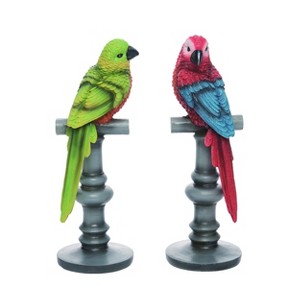 Transpac Resin Tropical Bird Statue Figurines Set of 2 Home Tabletop Mantel Decorations - 1 of 1