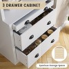 Bookshelf with 3 Drawers, 71in Tall Bookcase Shelf with 3-Tier Shelves, Display Bookshelves Cabinet - 3 of 4