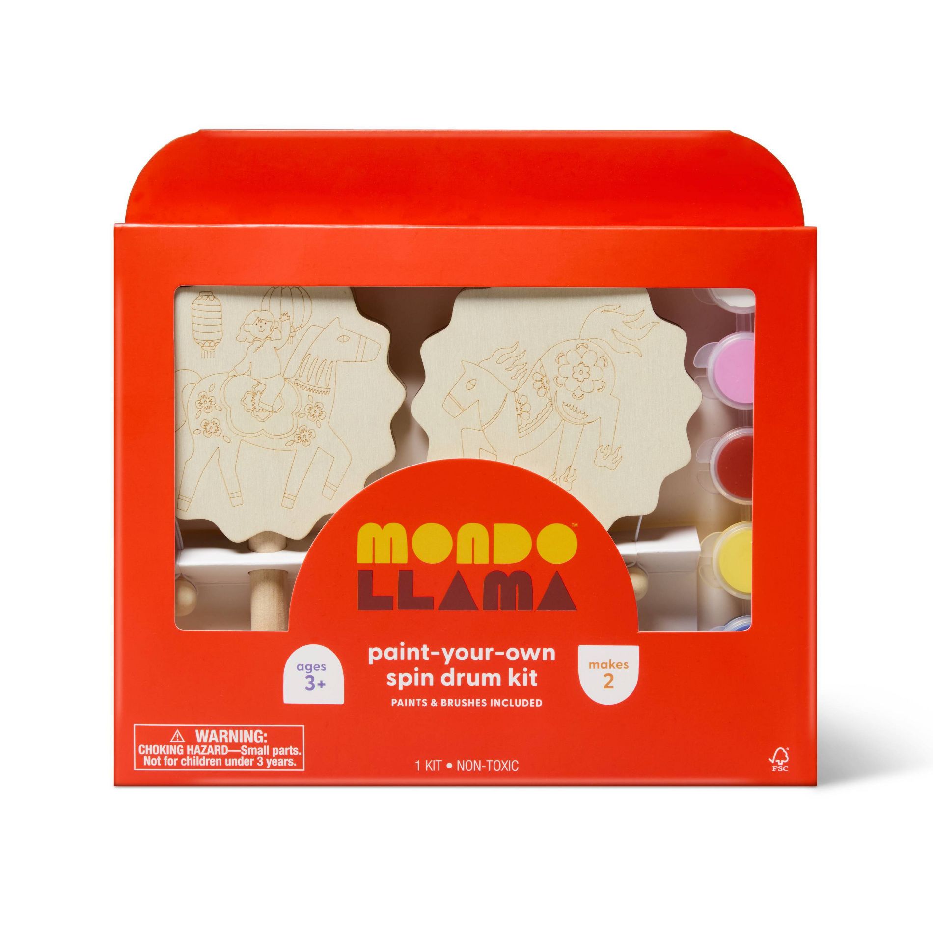2ct Lunar New Year Craft Spin Drum Painting Activity Kit - Mondo Llama™