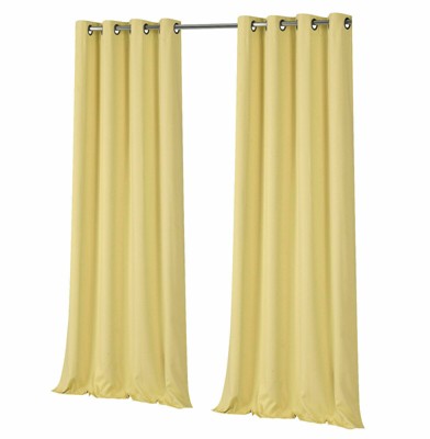 GoodGram 2 Pack Hotel Thermal Grommet 100% Blackout Window Curtain Panels