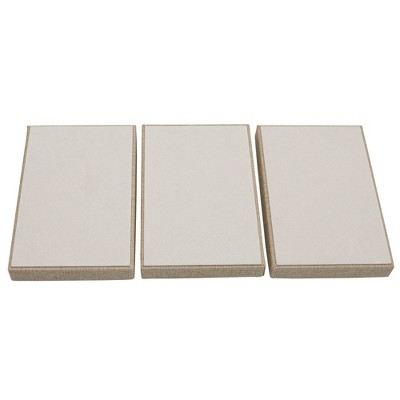 Latte Canvas Stackable Jewelry Organizer Trays, Set of 3