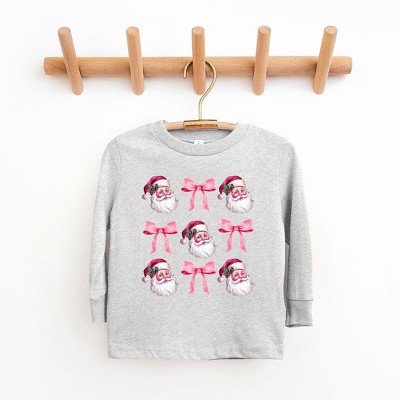 The Juniper Shop Coquette Santa Chart Toddler Long Sleeve Tee