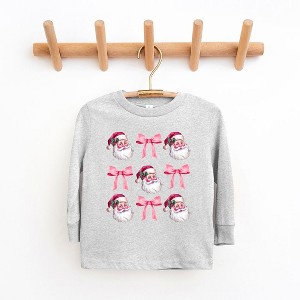 The Juniper Shop Coquette Santa Chart Toddler Long Sleeve Tee - 1 of 3