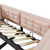 Kumasinova Twin Bed Frame with Headboard,Upholstered Storage Twin Bed Frames with USB/Type-C Charging,Velvet Bed Frame Twin with Hydraulic Lift - 3 of 4