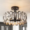 Rennnsan Bramblee 13"W 5-Light Drum Crystal Modern Glam Dimmable Semi Flush Mount - 2 of 4