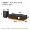 Evita 2PCS 48'' Outdoor Propane Fire Pit Table Set, 50,000 BTU with Propane Tank, Glass Stone and Rain Cover - 2 of 4