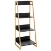 Barteau 4 Tier Shelf - STG1912 - Natural/Black - Safavieh - 3 of 4