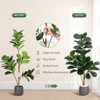 7FT Fiddle Leaf Fig Tree Artificial with 141 Leaves - Realistic Faux Ficus Lyrata Trees in 9" White Planter Pot, Indoor Fake Floor Plants ,Gift - 3 of 4