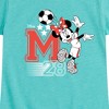 Girls' - Disney - Minnie Soccer 28 Fitted Short Sleeve Graphic T-Shirt - 2 of 4