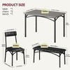 Dining Table Set for 4, Kitchen Table Set for 4 with Upholstered Bench and 2 Chairs, Kitchen Table and Chairs - 2 of 4