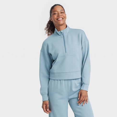 Women's Airy Sleek Ribbed 1/2 Zip Pullover - All In Motion™ - image 1 of 4