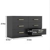 Shoe Cabinet, Black Glass Door Shoe Box Entryway Particle Board Shoe Storage Cabinet for Sneakers with RGB Led Light for 6 Pair of Sneakers - 3 of 4