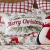 Pine & Plaid Printed Merry Christmas Pillow 12x20 - Levtex Home - 2 of 3