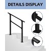 Hand Rails for Outdoor Steps, Aluminium Alloy Stair Railing with Installation Kit,  Porch Handrails for Concrete Exterior Steps - 2 of 4