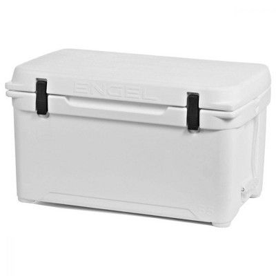 Engel High Performance 58-Quart Portable Seamless Rotomolded Airtight 70 Can Hard Cooler and Ice Box for Camping, Sports Events, and Fishing, White