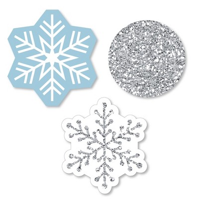 White Paper Snowflakes Snowflake Die Cuts Paper snowflake cutouts Cardstock  Snowflake Snowflake Paper Punch Snowflake decor