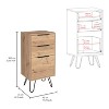 TiramisuBest Rustic Brown Finish Chest with Storage Drawers Clipped Corners Transitional Style Wooden Bedroom Furniture 1pc with Brown for D - 3 of 4