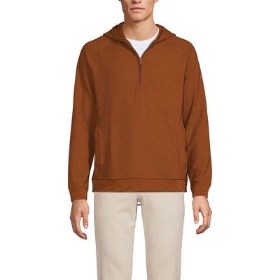 Lands' End Men's Long Sleeve Waffle Quarter Zip Hoodie